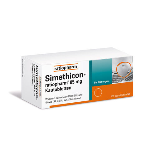 SIMETHICON-ratiopharm 85 mg Kautabletten