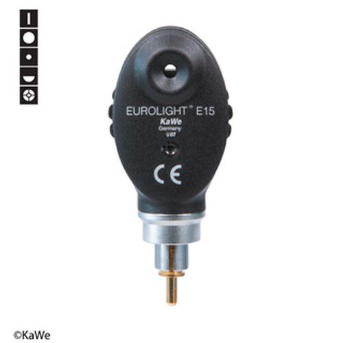 KaWe EUROLIGHT Ophthalmoskop-Kopf, 5 Blenden E15, 2,5 V, Vakuum-Lampe