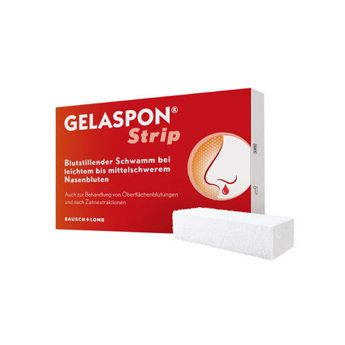 GELASPON Strip 1x1x4 cm Gelatineschwamm