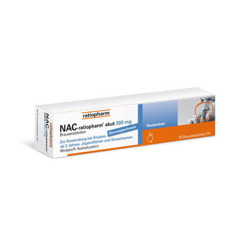 NAC-ratiopharm akut 200 mg Hustenlöser Brausetabl. 20 St - Medipolis ...