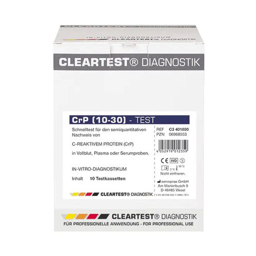 CRP Test Cleartest Testkass.Cut off 10-30 mg/l