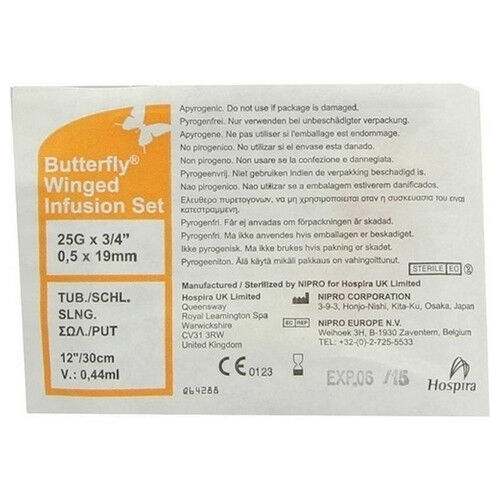 BUTTERFLY Kanüle 25 G orange