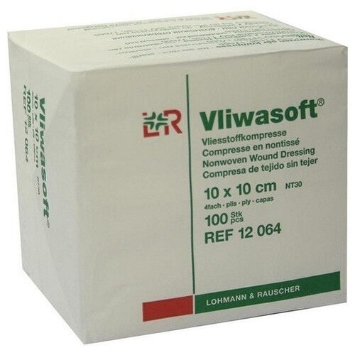 VLIWASOFT Vlieskompressen unsteril 10x10 cm 4l.