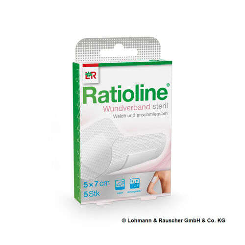 RATIOLINE Wundverband 7x5 cm steril