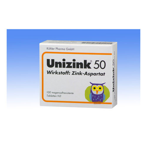 UNIZINK 50 magensaftresistente Tabletten