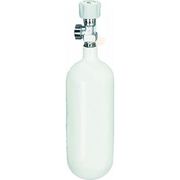 Sauerstoffflasche aus Aluminium 2 Liter gefüllt, mit Restdruckventil