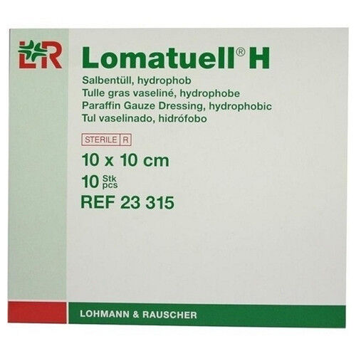 LOMATUELL H Salbentüll 10x10 cm steril