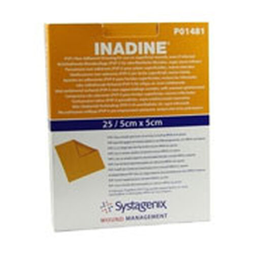 INADINE Salbengaze m. PVP Iod. 5x5cm