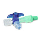 DISCOFIX C Dreiwegehahn blau m.Safeflow 25cm-Schl.