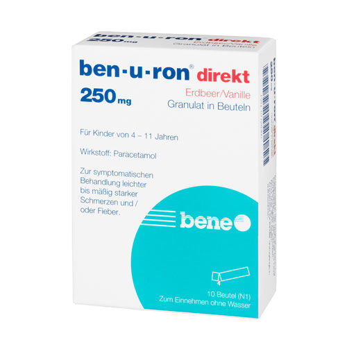 BEN-U-RON direkt 250 mg Granulat Erdbeer/Vanille