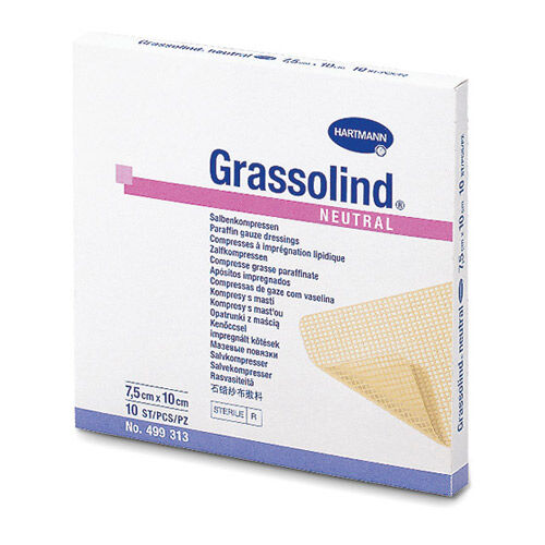 GRASSOLIND Salbenkompressen 7,5x10 cm steril