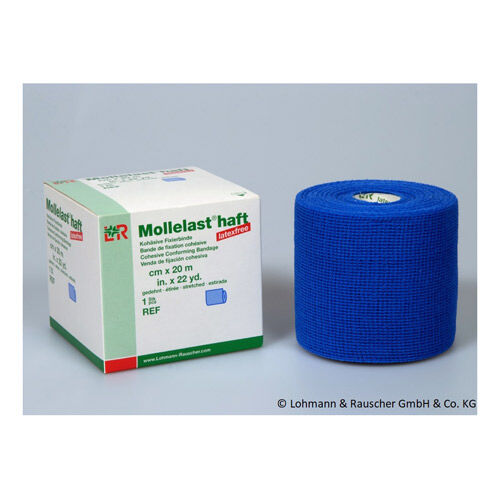 MOLLELAST haft Binden latexfrei 8 cmx20 m blau