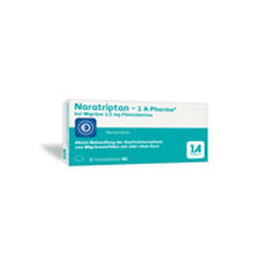 NARATRIPTAN-1A Pharma bei Migräne 2,5 mg Filmtabl.