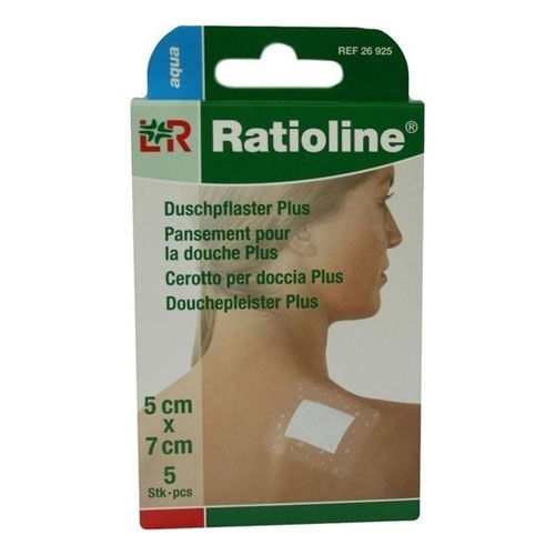 RATIOLINE aqua Duschpflaster Plus 5x7 cm steril