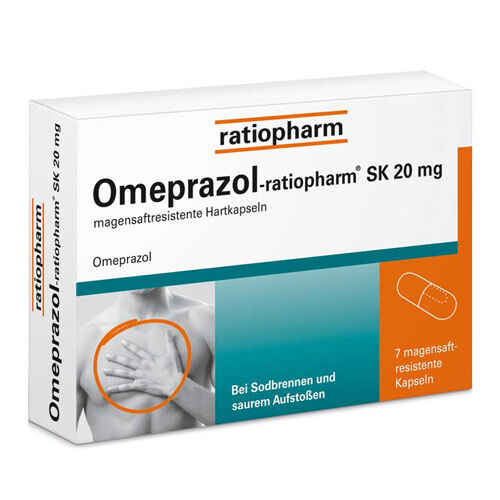 OMEPRAZOL-ratiopharm SK 20 mg magensaftr.Hartkaps.