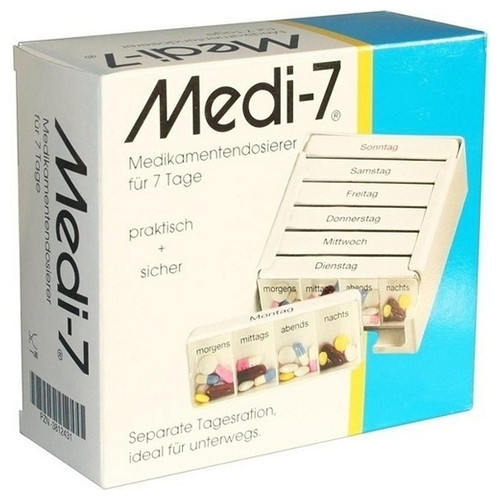 MEDI 7 Medikamenten Dosierer für 7 Tage weiß